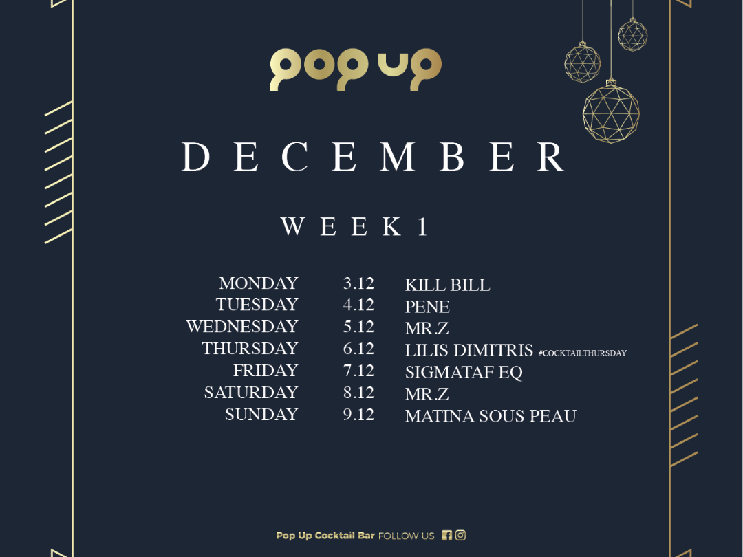 Welcome December! DJ sets - Week 1
